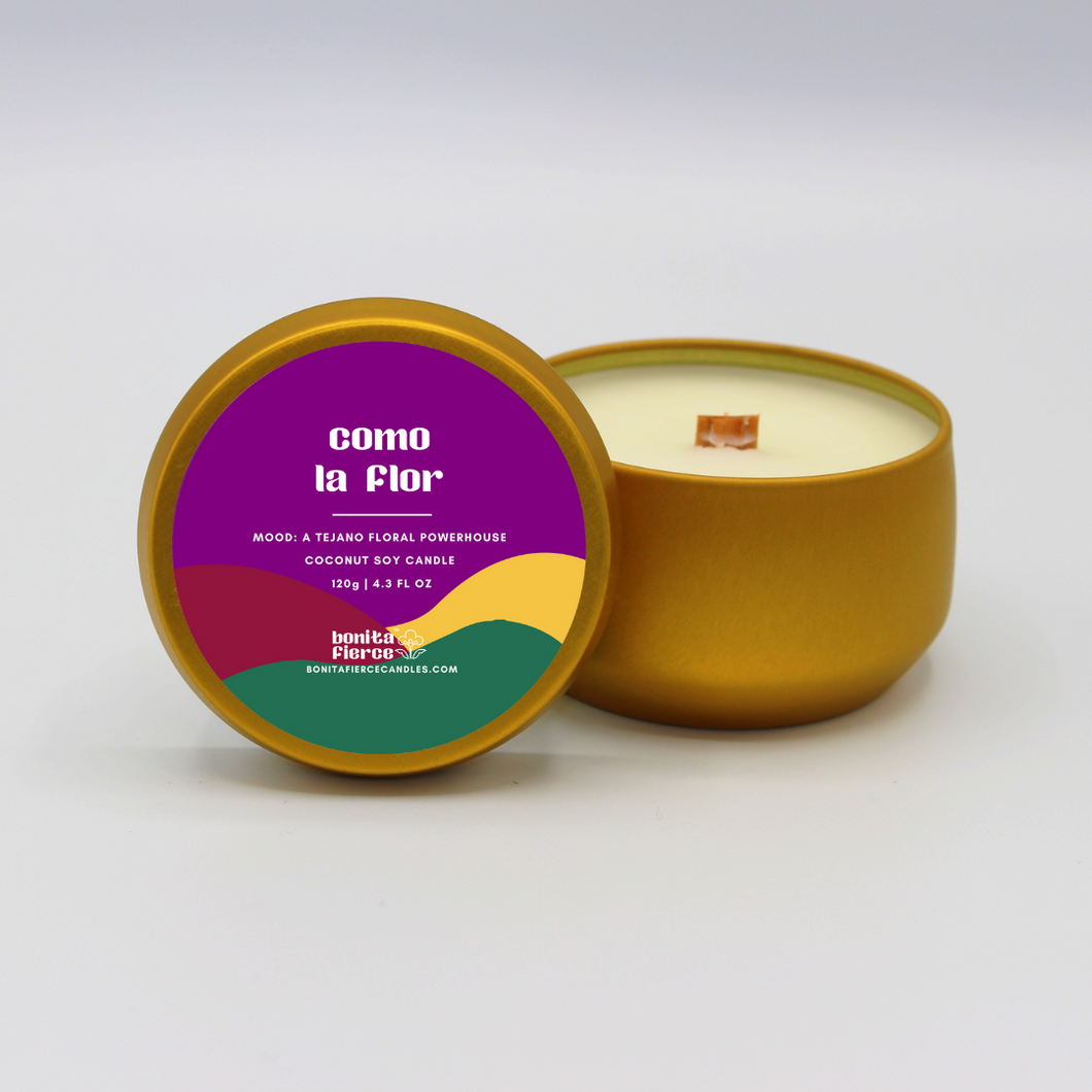 COMO LA FLOR - CANDLE TIN
